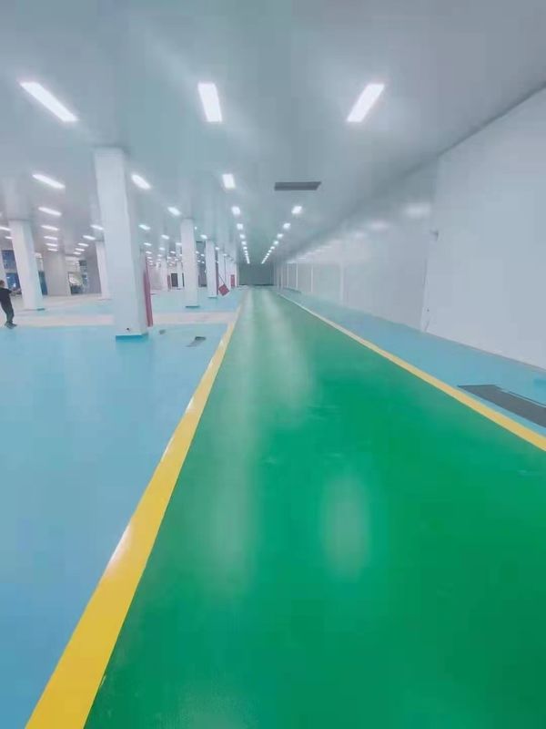 أرضية ورشة العمل من البلاستيك 1.4mm ورشة العمل الأرضيات الفينيل الأزرق الأخضر