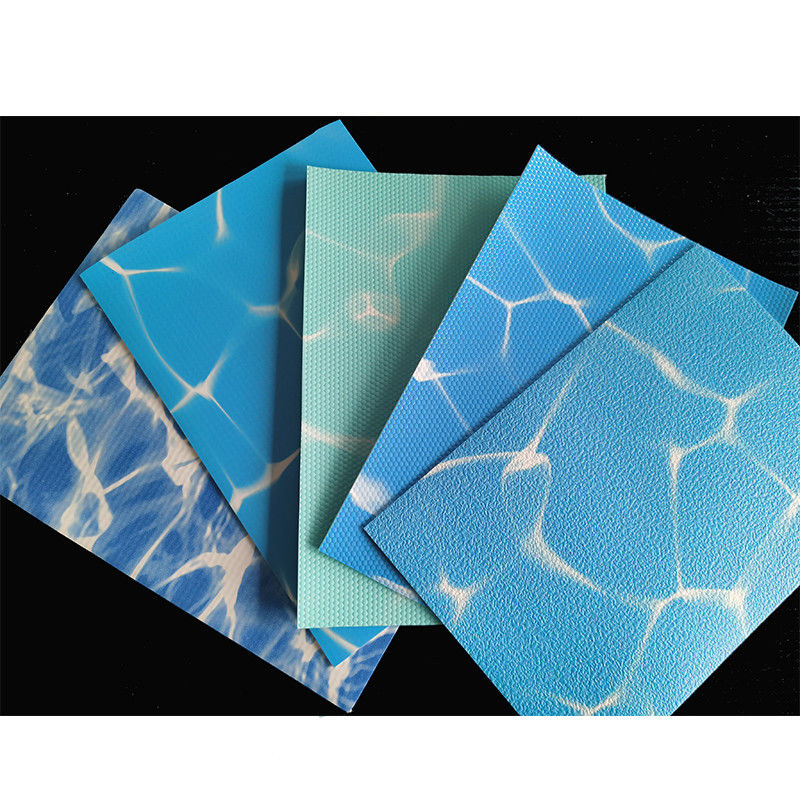 أزرق المحيط PVC المسبح غطاء مضاد للأشعة فوق البنفسجية 1.5mm 1.2mm المُعزّز PVC غطاء للمسبح
