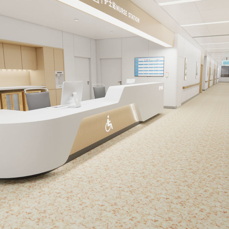 أرضيات متجانسة سهلة التنظيف للمساحات المزدحمة هيكل متعدد الطبقات مقاوم للبقع ومتين