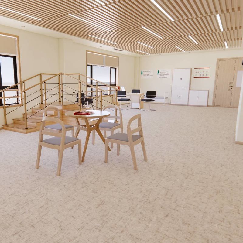 أرضيات متجانسة مقاومة للخدش وقوية وناعمة تحت القدم للمناطق ذات الازدحام الشديد