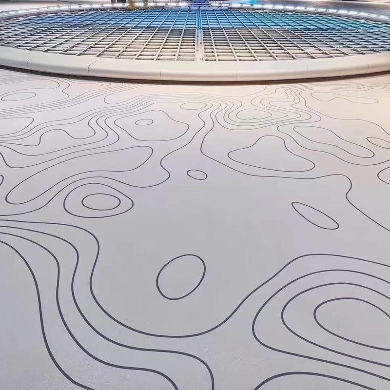 الأرضيات المطاطية الصديقة للبيئة والمقاومة للاستعمال والمقاومة للنزلق في قاعات المعارض