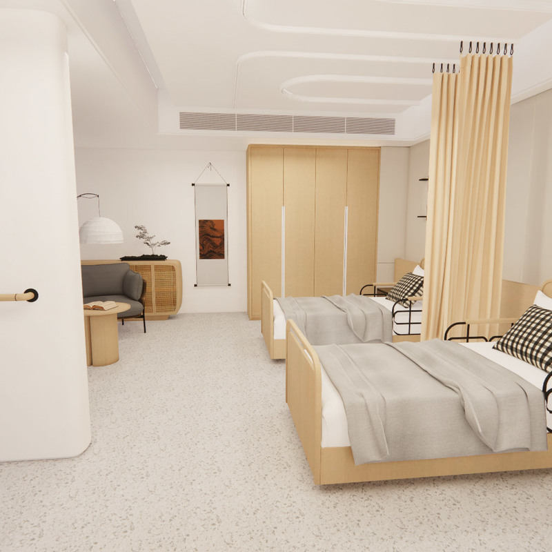 أرضيات فينيل متجانسة مضادة للميكروبات سهلة التنظيف من Lumina Health/Infinity لدور رعاية المسنين