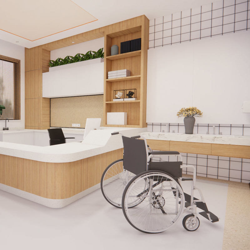 أرضيات فينيل متجانسة مضادة للميكروبات سهلة التنظيف من Lumina Health/Infinity لدور رعاية المسنين