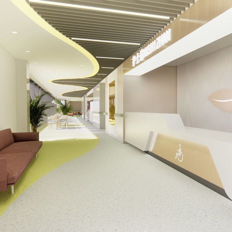 أرضيات فينيل صحية مقاومة للانزلاق لدور رعاية المسنين - نسخة متينة بدرجة طبية