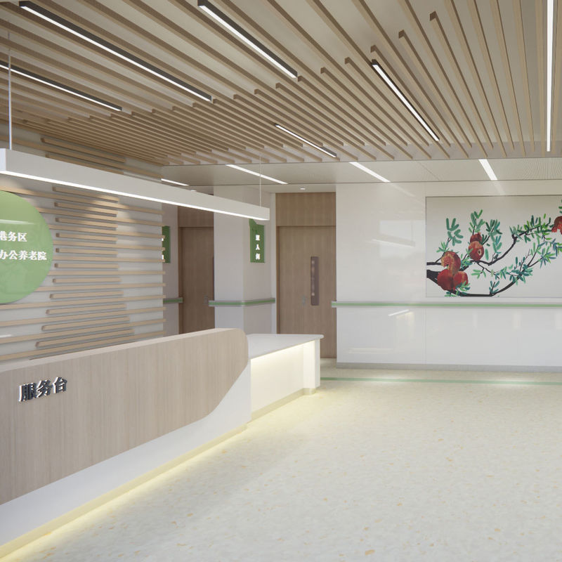 أرضيات طبية مضادة للبكتيريا صديقة للبيئة لدور رعاية المسنين – نوع صحي سهل التنظيف