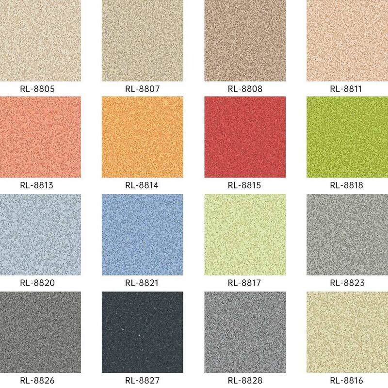 أرضيات متجانسة مقاومة للصدمات مع سطح مضاد للخدش لغرف المرضى في دور رعاية المسنين