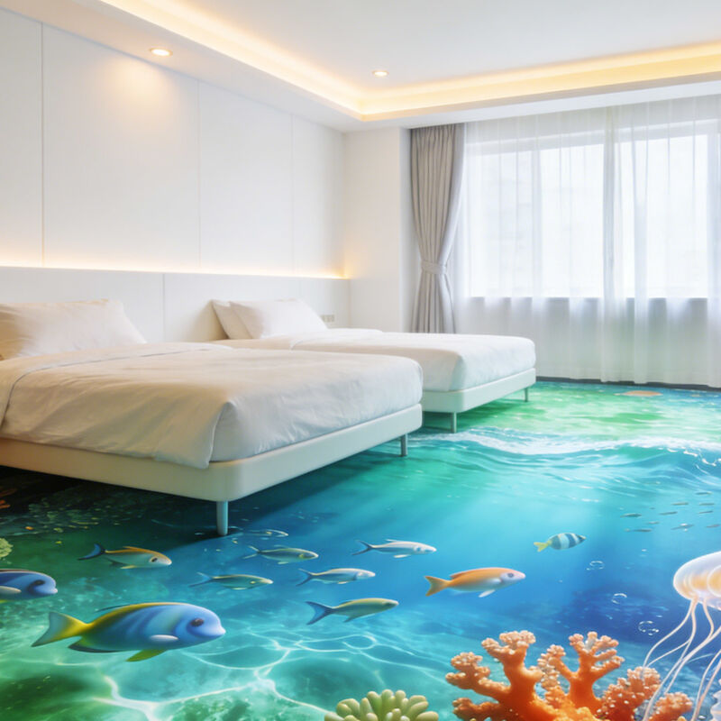 أرضيات زخرفية ثلاثية الأبعاد مخصصة فاخرة للغرف ذات الطابع الخاص