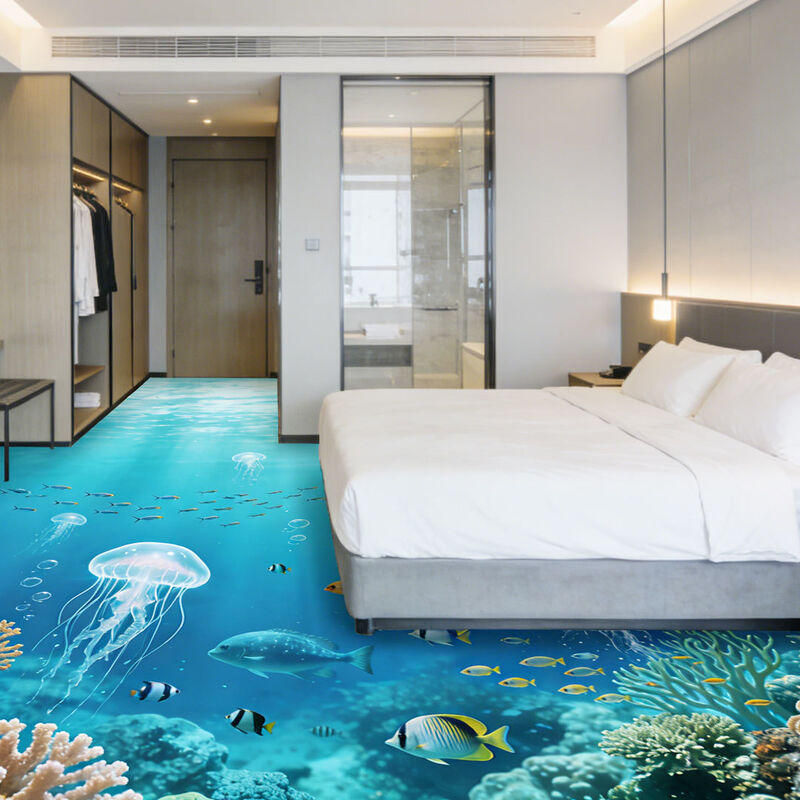 أرضيات زخرفية ثلاثية الأبعاد مخصصة فاخرة للغرف ذات الطابع الخاص