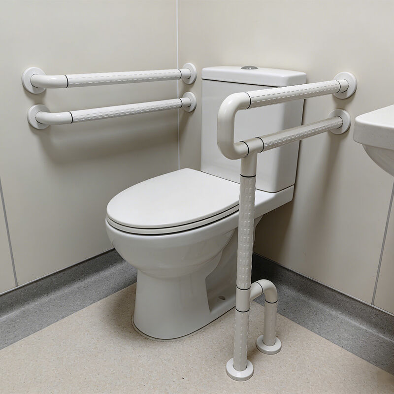 ريل RL-U1854 U-Type Double-Layer Toilet Grab Bar - مضاد للاصطدام مضاد للبكتيريا للمستشفى / دار التمريض (يمكن تخصيصه)